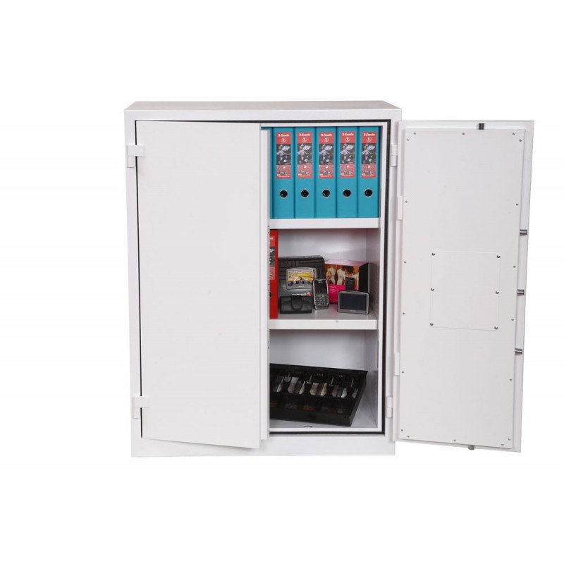 Cassaforte Ignifuga E Impermeabile Con Apertura A Impronta Digitale E Password Elettronica, LED E Doppio Allarme, Per Casa E Ufficio, Acciaio Robusto 2-5 Mm, 400x360x320 Mm
